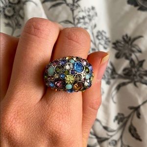 Fossil bejeweled ring